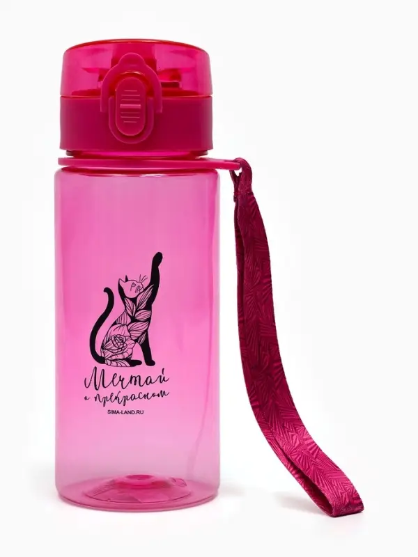 Бутылка для воды пластиковая &laquo;Мечтай&raquo;, 400 мл