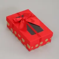 Набор подарочных коробок 3 в 1, прямоугольные с окном 23&times;16&times;9.5 21&times;14&times;8.0 19&times;12&times;6.5 см