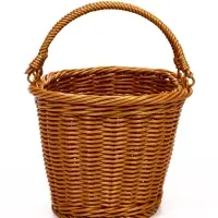 Корзина пластик 25 х 19 х 15 см, ручка17 см коричневый