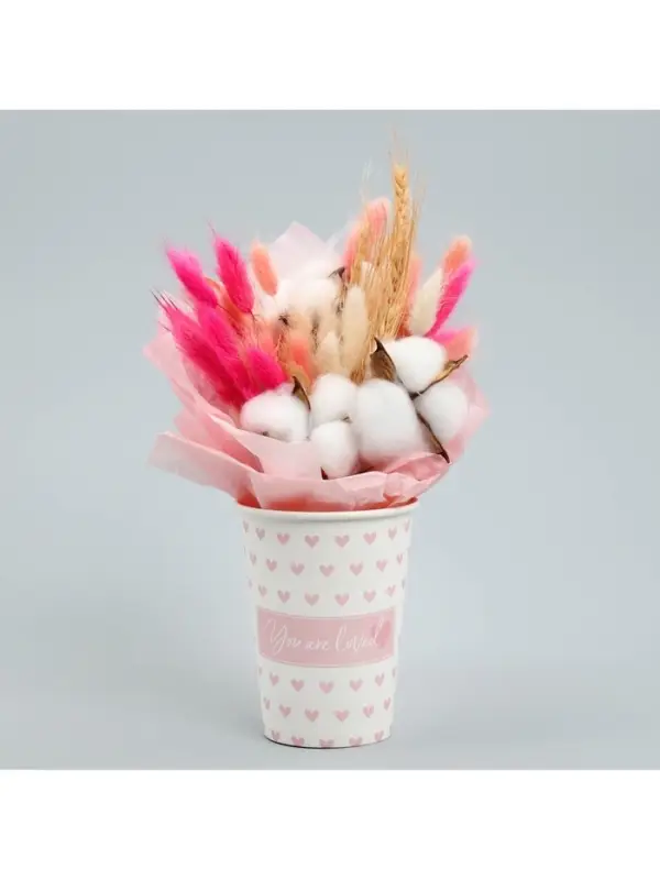 Стакан для цветов влагостойкий &laquo;Сердца&raquo;, 400 мл