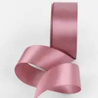 Лента атласная TEIRA, двухсторонняя, 38 мм, 25&plusmn;1 м, тёмно-розовая №165