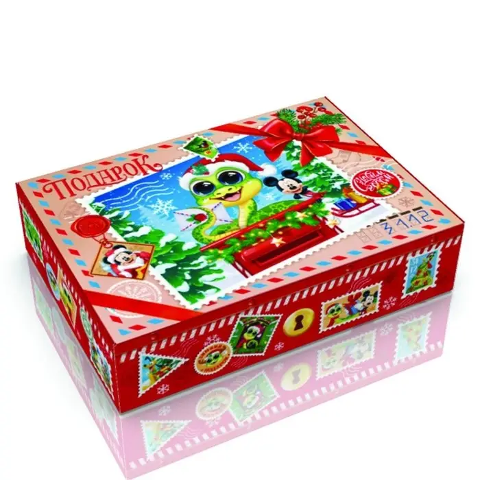 Коробка подарочная «Новогодняя» 21×15×5 см, Микки Маус Коробка подарочная «Новогодняя» 21×15×5 см, Микки Маус