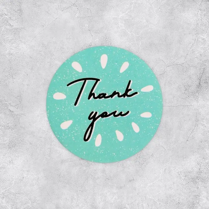 Наклейки для бизнеса и подарков Thank you, 4×4 см, 50 шт. Наклейки для бизнеса и подарков Thank you, 4×4 см, 50 шт.