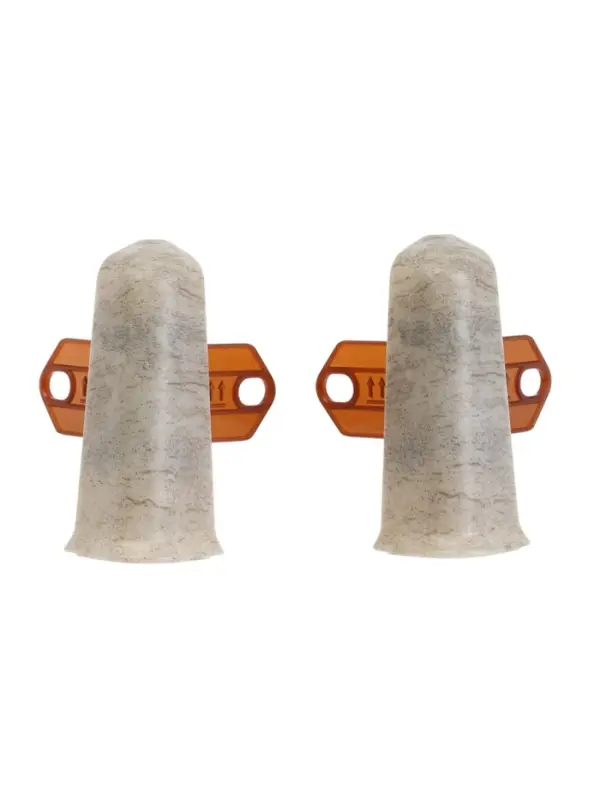 Угол наружный для плинтуса &laquo;Деконика&raquo;, с крепежом, 70 мм, 2 штуки, цвет 547 лофт светло-серый