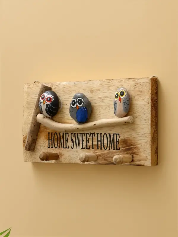 Вешалка Вешалка "HOME SWEET HOME" дерево Албезия 30х6х15 см