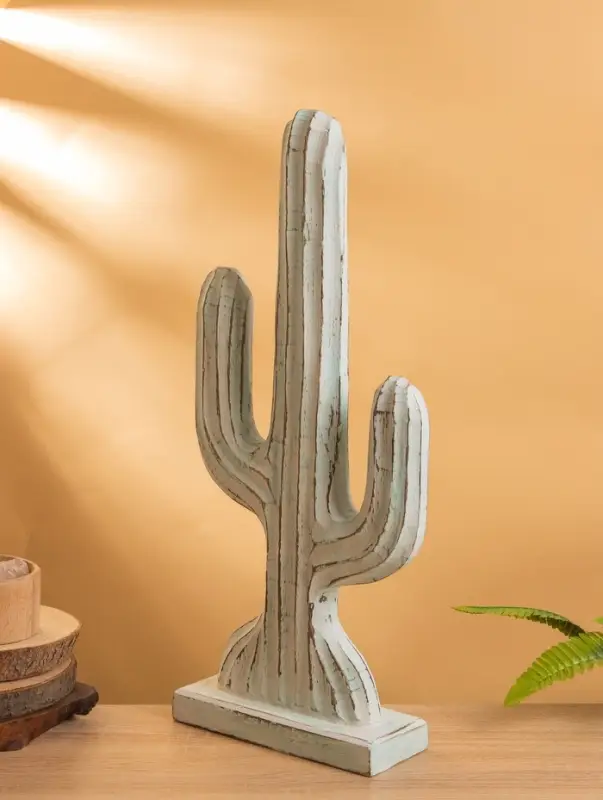 Сувенир «Кактус», 24×9×54 см, дерево, голубой Сувенир «Кактус», 24×9×54 см, дерево, голубой
