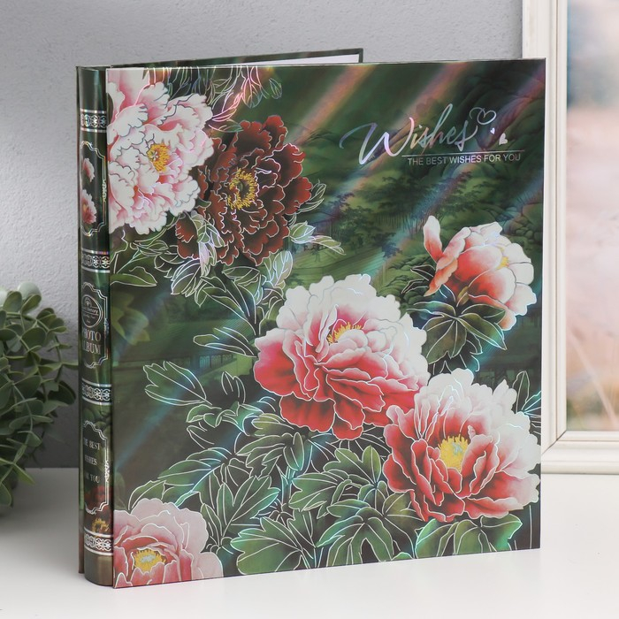 Фотоальбом на 480 фото 10х15 + 10 фото 15х21 в коробке Фотоальбом на 480 фото 10х15 + 10 фото 15х21 в коробке "Цветы" 35х31х6 см