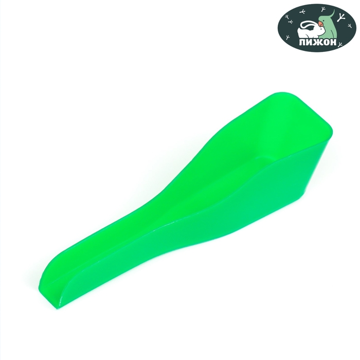 Ложка для корма птиц 12,5 х 1,5 х 3,5 см, зелёная Ложка для корма птиц 12,5 х 1,5 х 3,5 см, зелёная