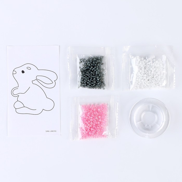 Вышивка бисером. Брошь «Сказочный зайчик», набор для творчестваа Вышивка бисером. Брошь «Сказочный зайчик», набор для творчестваа