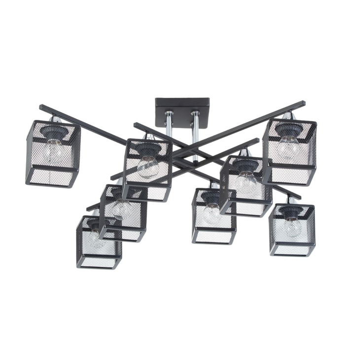Люстра Люстра "Куб" 8х60Вт Е27 Чёрный 61,5х61,5,х27см