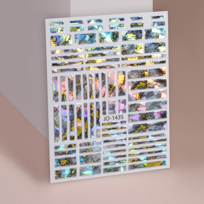 Наклейки для ногтей «Битое стекло», фольгированные, цвет фиолетовый/золотистый/графит Наклейки для ногтей «Битое стекло», фольгированные, цвет фиолетовый/золотистый/графит