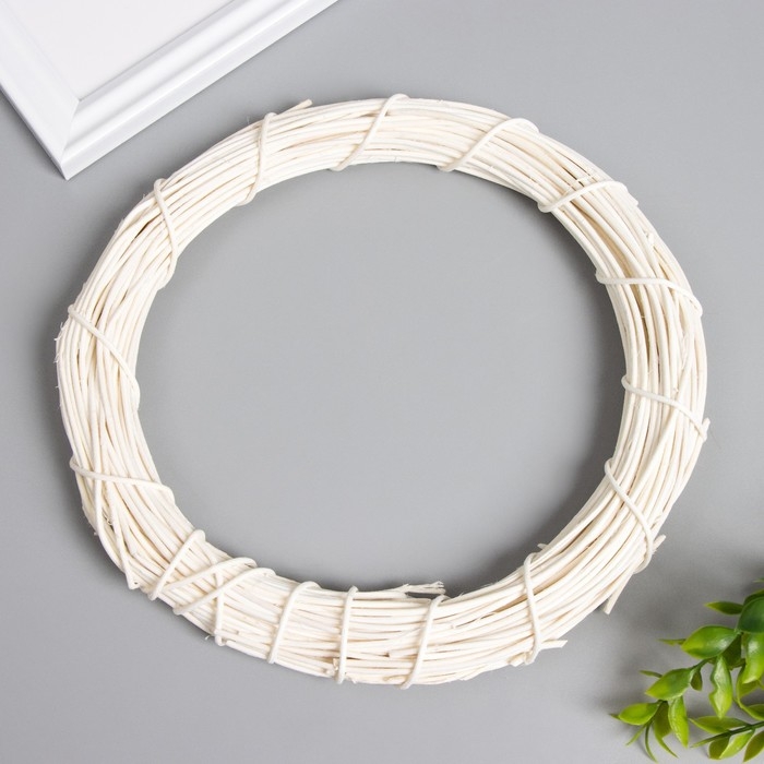 Кольцо ротанг для изготовления ловца снов Кольцо ротанг для изготовления ловца снов "Сливочный" d=20 см