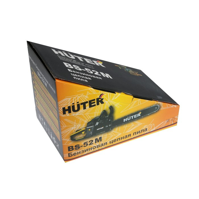 Бензопила Huter BS-52M, 2Т, 2.8 кВт, 3.8 л.с., 18 Бензопила Huter BS-52M, 2Т, 2.8 кВт, 3.8 л.с., 18", шаг 0.325", паз 1.5 мм, 72 зв.