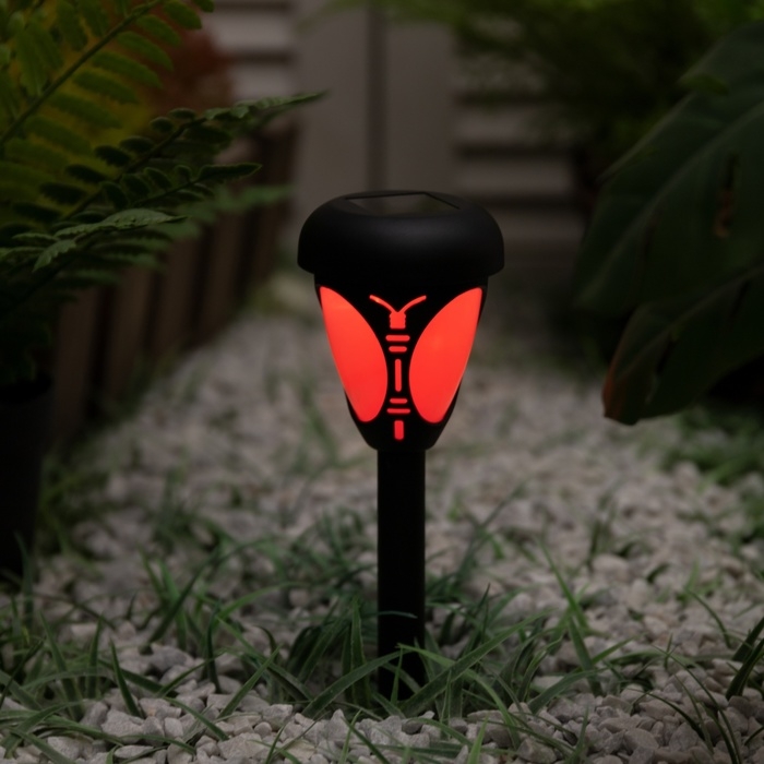 Светильник на солнечной батарее Светильник на солнечной батарее "Еврогарант", "Фонарь бабочка" 7x30.5 см, IP44, 1 LED, RGB