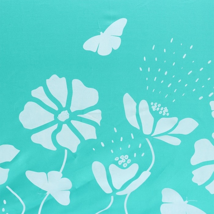 Зонт женский механический «Цветы», 8 спиц, d=95, цвет бирюзовый Зонт женский механический «Цветы», 8 спиц, d=95, цвет бирюзовый