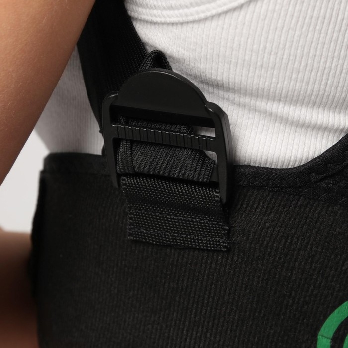 Массажёр - фиксатор для осанки и поясницы, на фастексах, размер универсальный, картонная коробка, цвет чёрный Массажёр - фиксатор для осанки и поясницы, на фастексах, размер универсальный, картонная коробка, цвет чёрный