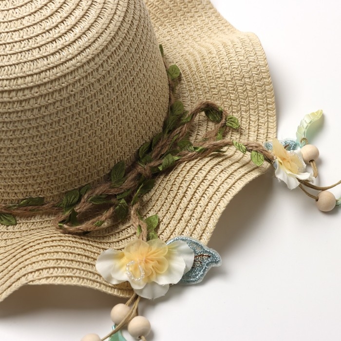 Шляпа для девочки Шляпа для девочки "Лианна" MINAKU, р-р 52, цв.бежевый