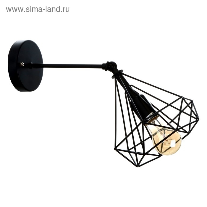 Бра Бра "Блум" 1х40Вт E27 черный 25x20x25 см.