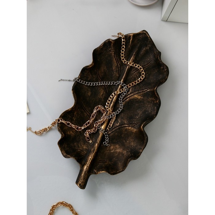 Органайзер «Лист №4», полистоун, цвет чёрный Органайзер «Лист №4», полистоун, цвет чёрный