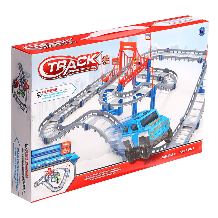 Детский автотрек «Крутой вираж», работает от батареек Детский автотрек «Крутой вираж», работает от батареек