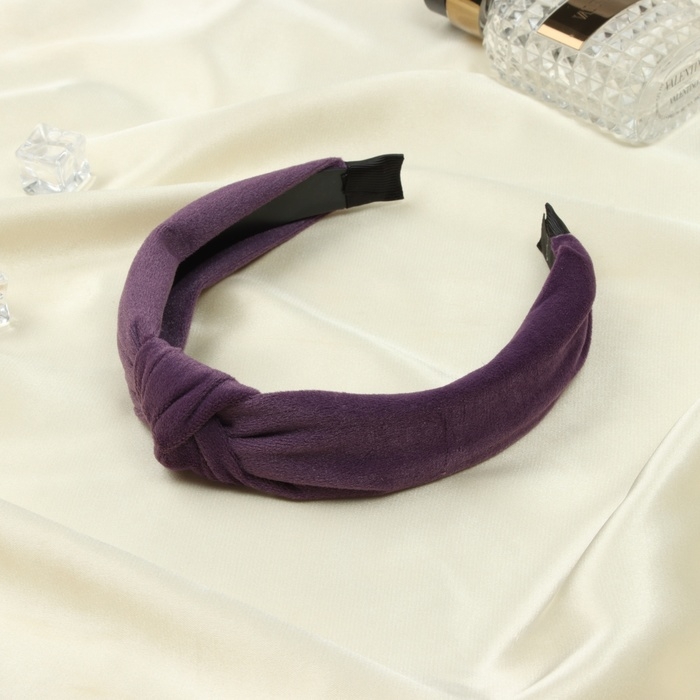 Ободок для волос Ободок для волос "Кимбрели" бархат, 3 см, серый фиолет