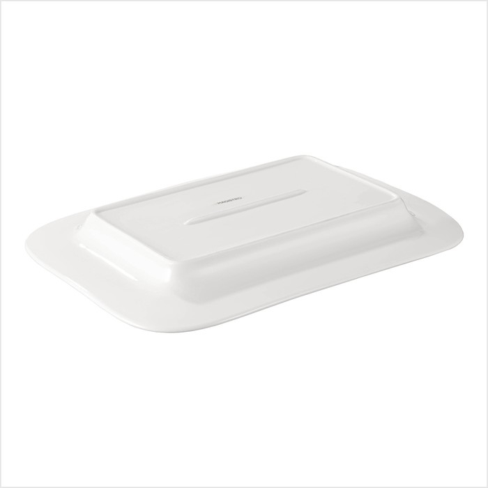 Блюдо фарфоровое прямоугольное Magistro Сrotone, 35,7×25,6×3,1 см, цвет белый
