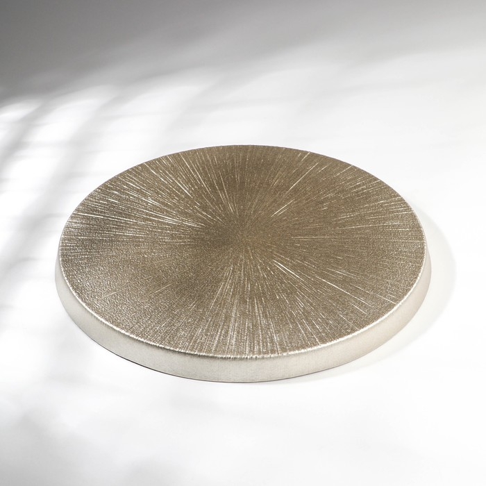 Блюдо «Золотая кувшинка», стеклянное, d=32 см Блюдо «Золотая кувшинка», стеклянное, d=32 см