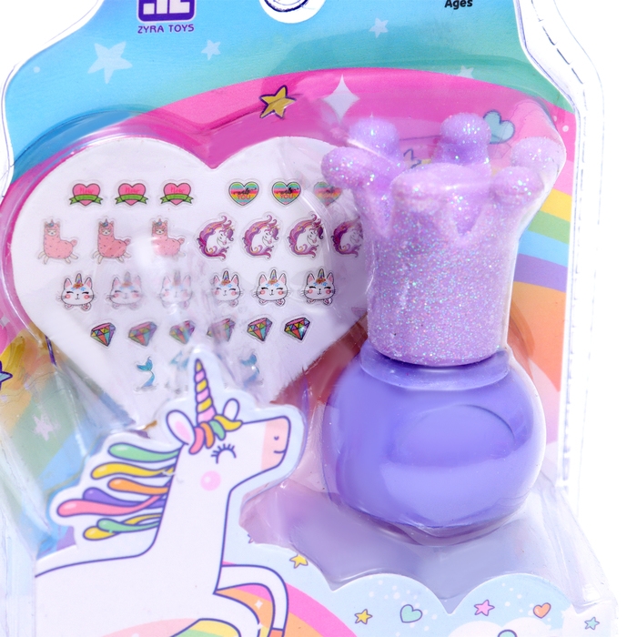 Набор косметики для девочки "Волшебный единорог", с наклейками