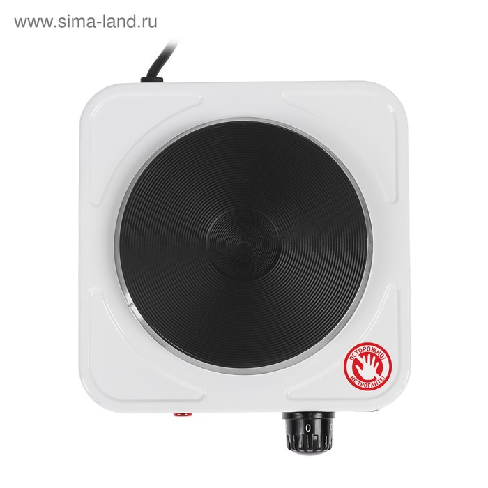 Плитка электрическая Luazon LHP-002, 1 конфорка, 1000 Вт, нагреватель диск, белая Плитка электрическая Luazon LHP-002, 1 конфорка, 1000 Вт, нагреватель диск, белая