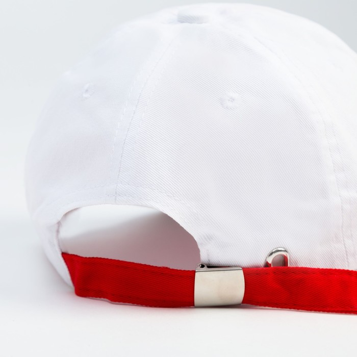 Бейсболка с порезами MINAKU цвет белый, р-р 58 Бейсболка с порезами MINAKU цвет белый, р-р 58