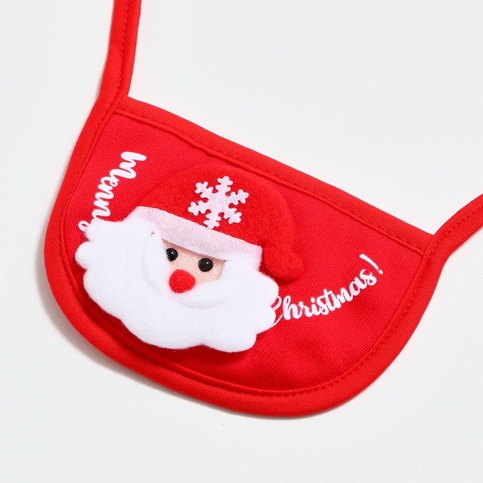 Новый год. Воротник для собак  Новый год. Воротник для собак "Санта", красный