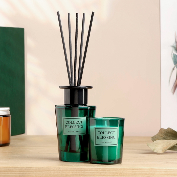 Набор в клетке Набор в клетке "Ароматный дуэт" диффузор 100 мл и свеча 5х6 см, цитрус и имбирь