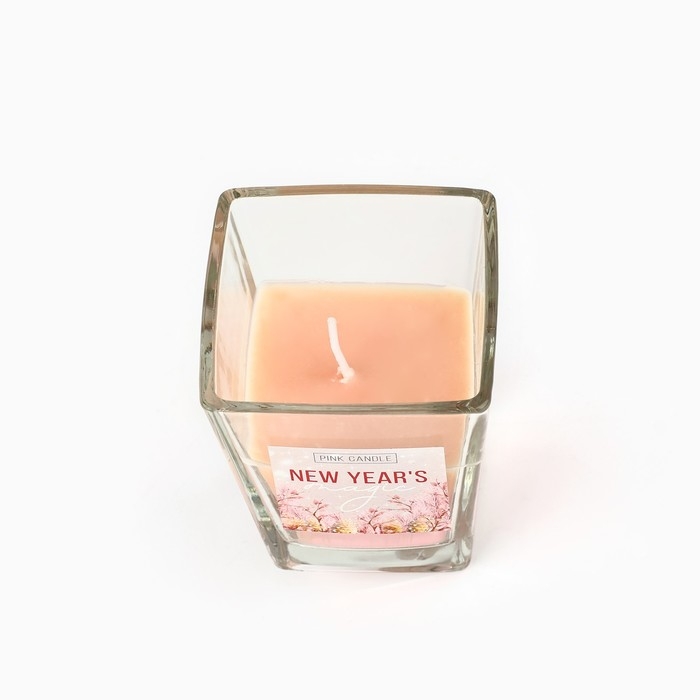 Свеча новогодняя «Новогодняя магия», на Новый год, аромат мед+грейпфрут, 6,8 х 8 см