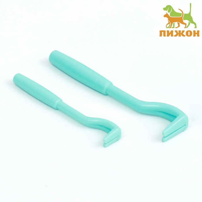 Набор выкручивателей для клещей, 2 размера, голубые Набор выкручивателей для клещей, 2 размера, голубые