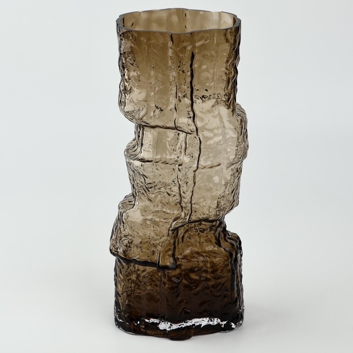 Ваза для цветов «Маунтин браун» из коричневого стекла 30×13×13 см