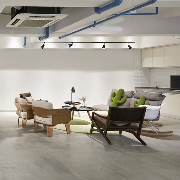 Светильник трековый Светильник трековый "Мудрец" Е27 40Вт черный 9х9х19,5см