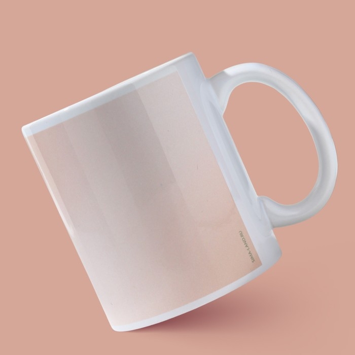 Кружка керамическая «Листва», 320 мл, цвет розовый