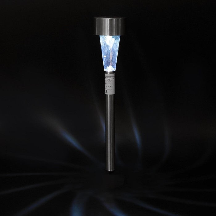 Садовый светильник на солнечной батарее «Трапеция», 5.3 × 38 × 5.3 см, 1 LED, свечение белое Садовый светильник на солнечной батарее «Трапеция», 5.3 × 38 × 5.3 см, 1 LED, свечение белое