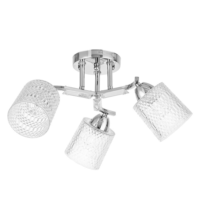 Люстра потолочная Люстра потолочная "Амис" E27 3х40Вт хром 47х47х22см