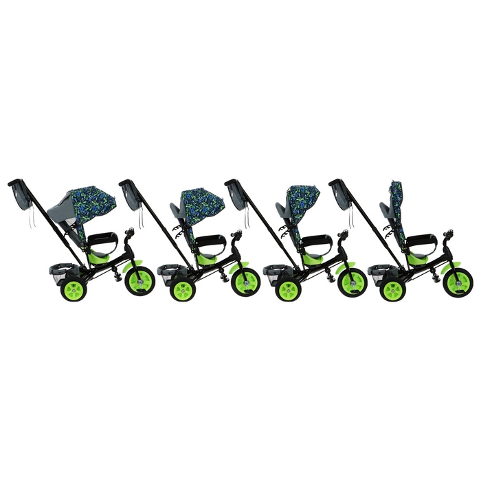 Велосипед трёхколёсный Vivat 1, принт стрелки, салатовый Велосипед трёхколёсный Vivat 1, принт стрелки, салатовый