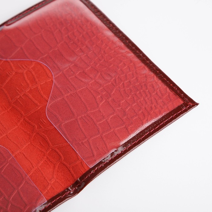 Обложка для паспорта, цвет бордовый Обложка для паспорта, цвет бордовый