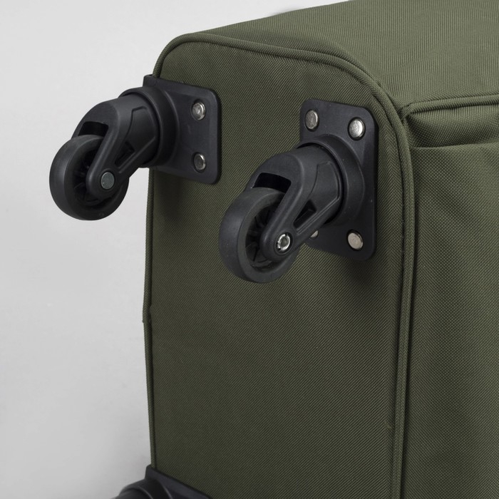 Сумка-рюкзак 2 в 1 на колёсах 18 Сумка-рюкзак 2 в 1 на колёсах 18", отдел на молнии, наружный карман, цвет зелёный