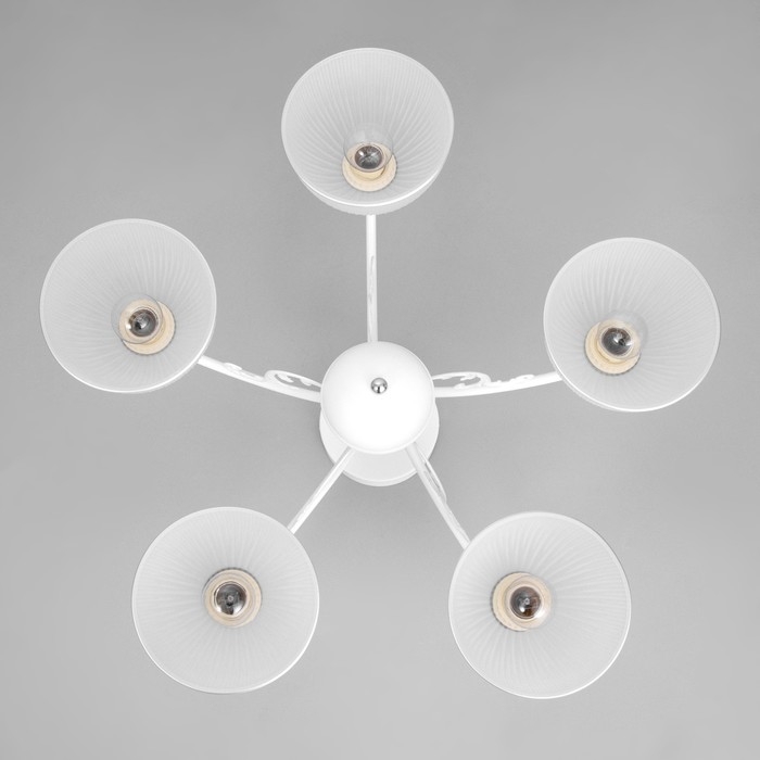 Люстра Люстра "Лаура" 5х60Вт Е27 Белый, хром 59х27х20см