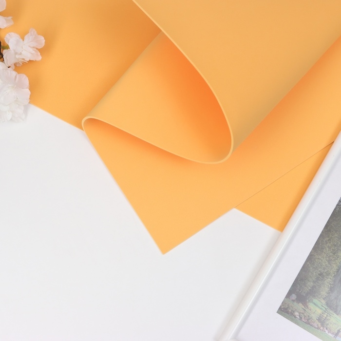 Фоамиран иранский 2 мм (тёмно-жёлтый/122) 60х70 см Фоамиран иранский 2 мм (тёмно-жёлтый/122) 60х70 см