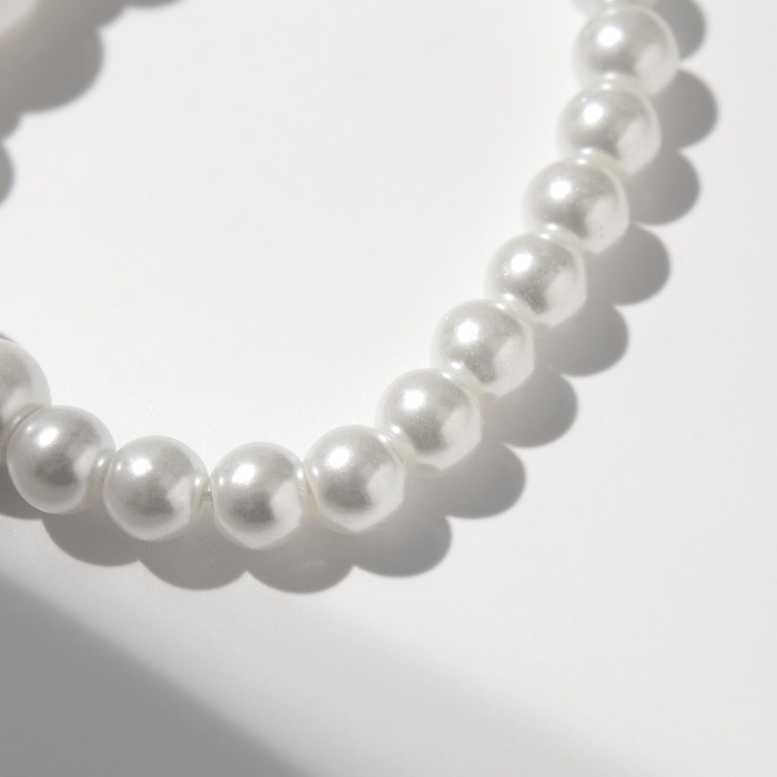 Браслет жемчуг «Подарок моря» с жемчугом, шар № 6,8,10, цвет белый в золоте, d=6,5 см Браслет жемчуг «Подарок моря» с жемчугом, шар № 6,8,10, цвет белый в золоте, d=6,5 см