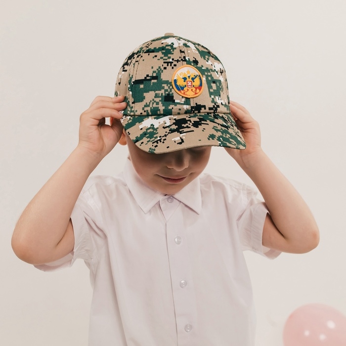 Карнавальная кепка «Военный», нашивка-герб, р. 52–54 Карнавальная кепка «Военный», нашивка-герб, р. 52–54