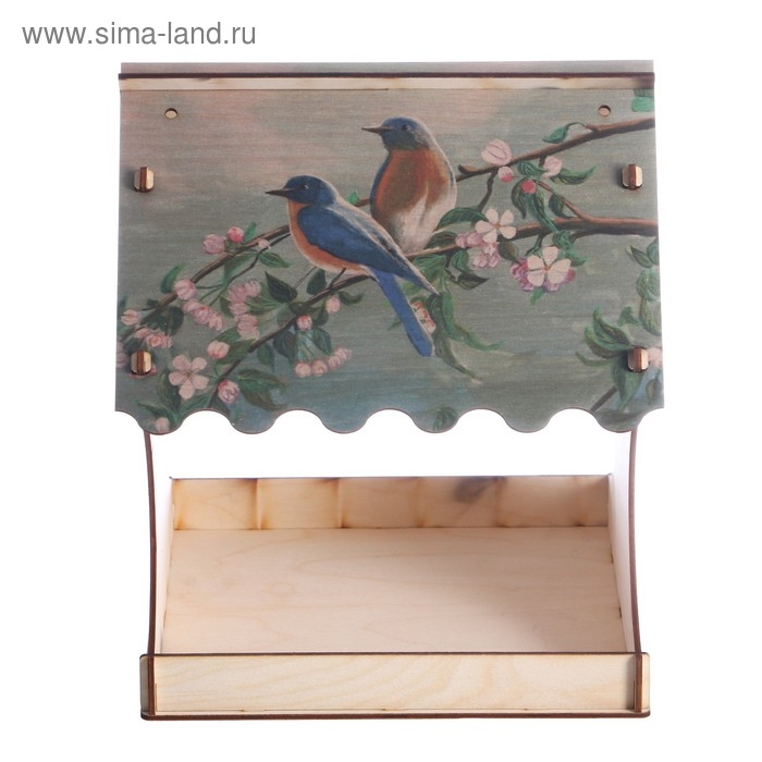 Кормушка для птиц  Кормушка для птиц "Яркие птички", с принтом, 24×24×27 см