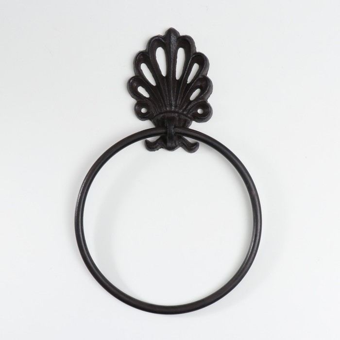 Сувенир чугун держатель д/полотенец  Сувенир чугун держатель д/полотенец "Ракушка" 17х26х3 см