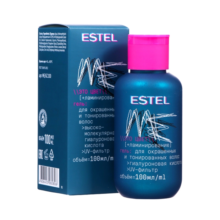 Гель для окрашенных и тонированных волос ESTEL ME  Гель для окрашенных и тонированных волос ESTEL ME "Это цвет"+ ламинирование, 100 мл