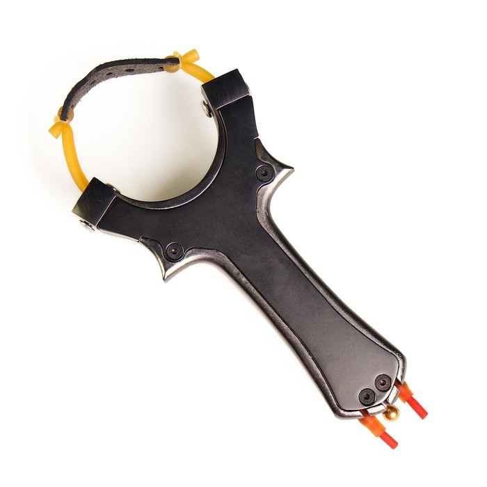 Рогатка спортивная Рогатка спортивная "Графит" со жгутом для стрельбы стрелами, металл, 14 см